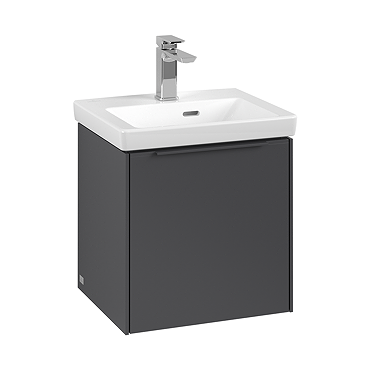 Villeroy and Boch Subway 3.0 Graphite 450mm Wall Hung 1-Door Vanity Unit