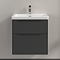 Villeroy and Boch Subway 3.0 Graphite 600mm Wall Hung 2-Drawer Vanity Unit with LED Lighting