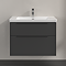 Villeroy and Boch Subway 3.0 Graphite 800mm Wall Hung 2-Drawer Vanity Unit with LED Lighting