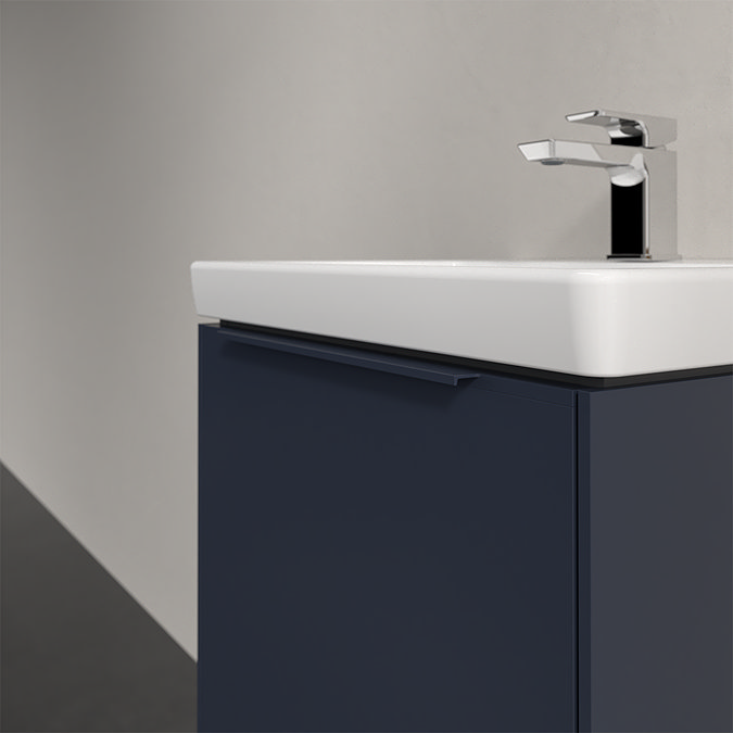 Villeroy and Boch Subway 3.0 Marine Blue 500mm Wall Hung 1-Drawer Vanity Unit with LED Lighting