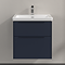 Villeroy and Boch Subway 3.0 Marine Blue 600mm Wall Hung 2-Drawer Vanity Unit with LED Lighting