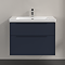 Villeroy and Boch Subway 3.0 Marine Blue 800mm Wall Hung 2-Drawer Vanity Unit with LED Lighting