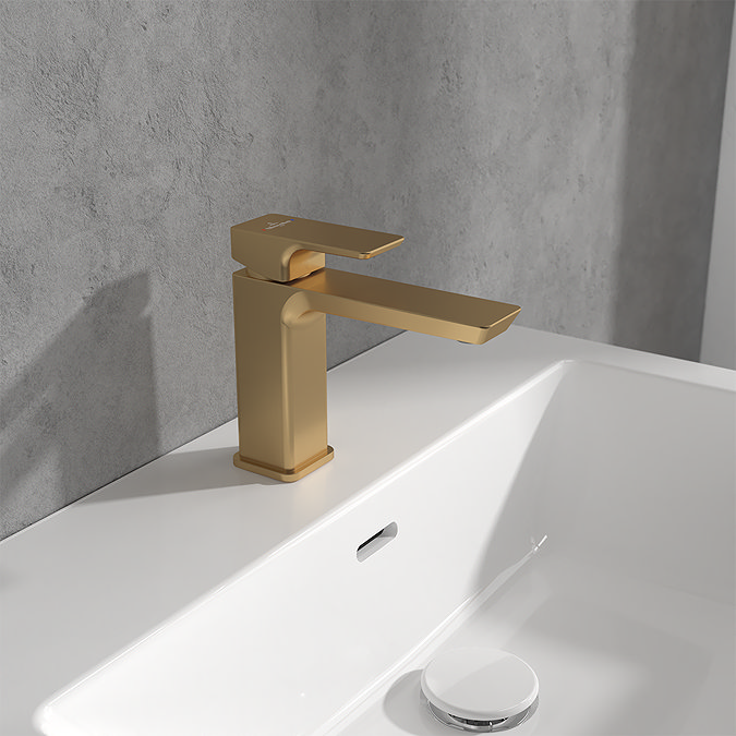 Villeroy and Boch Subway 3.0 Single Lever Basin Mixer - Brushed Gold