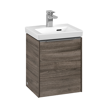 Villeroy and Boch Subway 3.0 Stone Oak 370mm Wall Hung 1-Door Vanity Unit