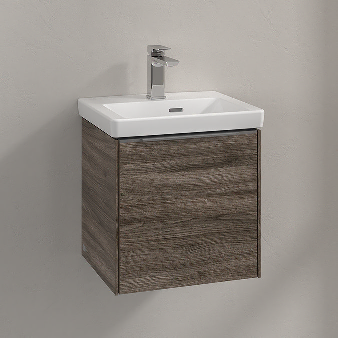 Villeroy and Boch Subway 3.0 Stone Oak 450mm Wall Hung 1-Door Vanity Unit