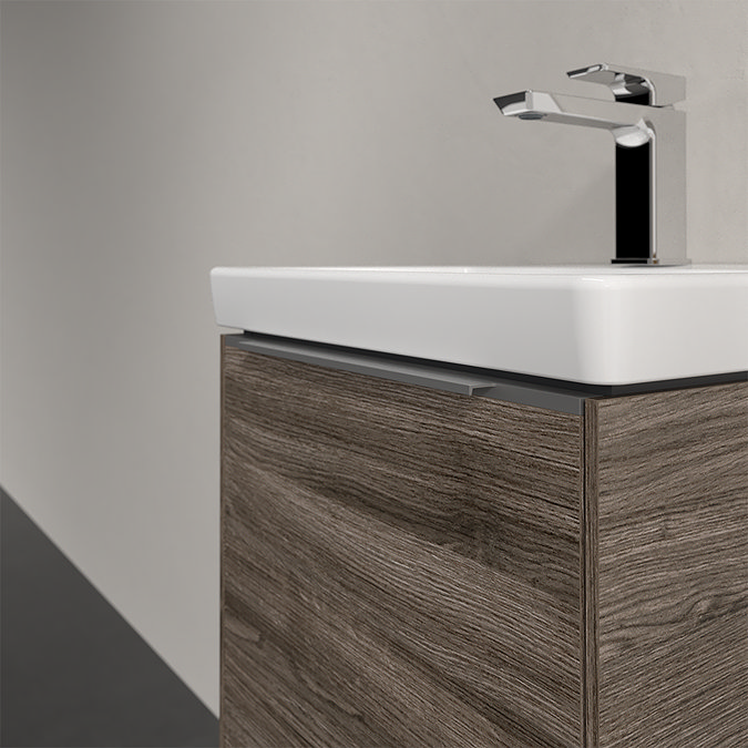 Villeroy and Boch Subway 3.0 Stone Oak 450mm Wall Hung 1-Door Vanity Unit