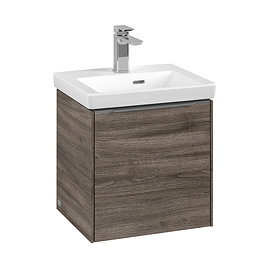 Villeroy and Boch Subway 3.0 Stone Oak 450mm Wall Hung 1-Door Vanity Unit