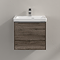 Villeroy and Boch Subway 3.0 Stone Oak 500mm Wall Hung 1-Drawer Vanity Unit with LED Lighting