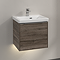 Villeroy and Boch Subway 3.0 Stone Oak 500mm Wall Hung 1-Drawer Vanity Unit with LED Lighting
