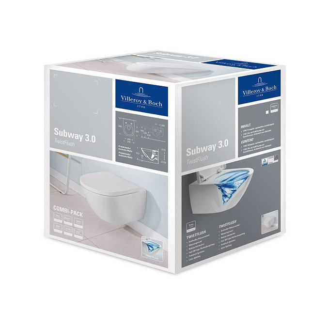 Villeroy and Boch Subway 3.0 TwistFlush Wall Hung Toilet Combi Pack