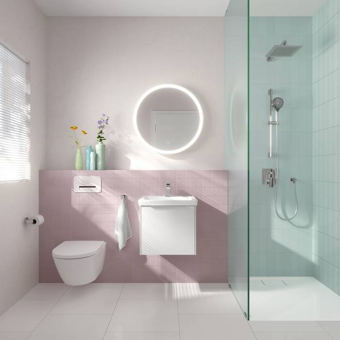 Villeroy and Boch Subway 3.0 White Matt 710mm Round LED Illuminated Mirror