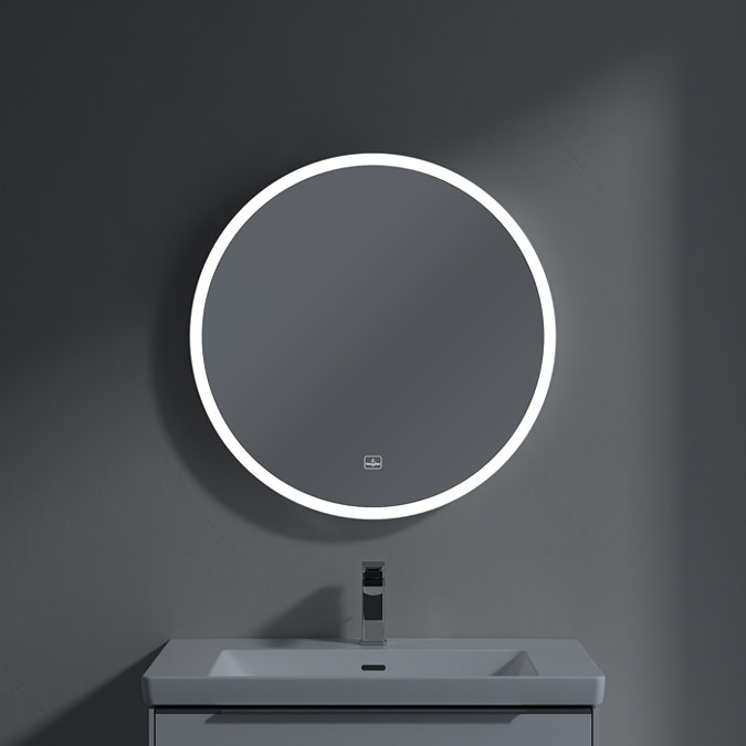 Villeroy and Boch Subway 3.0 White Matt 710mm Round LED Illuminated Mirror