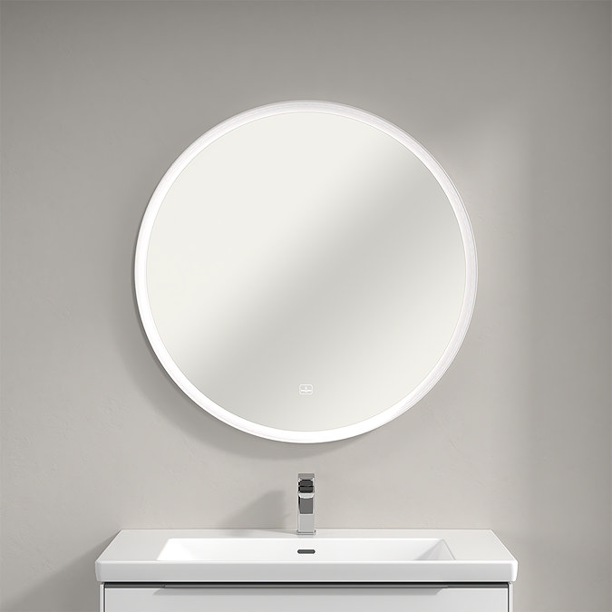 Villeroy and Boch Subway 3.0 White Matt 910mm Round LED Illuminated Mirror