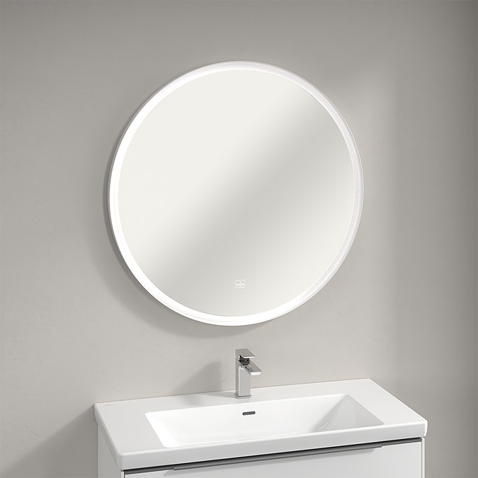 Villeroy and Boch Subway 3.0 White Matt 910mm Round LED Illuminated Mirror