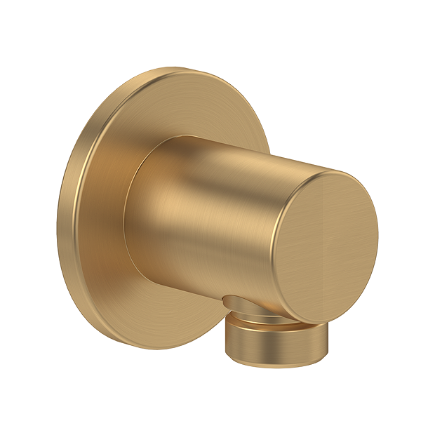 Villeroy and Boch Universal Round Shower Wall Outlet - Brushed Gold