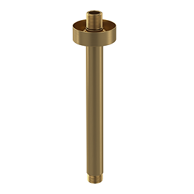 Villeroy and Boch Universal Round Vertical Shower Arm - Brushed Gold