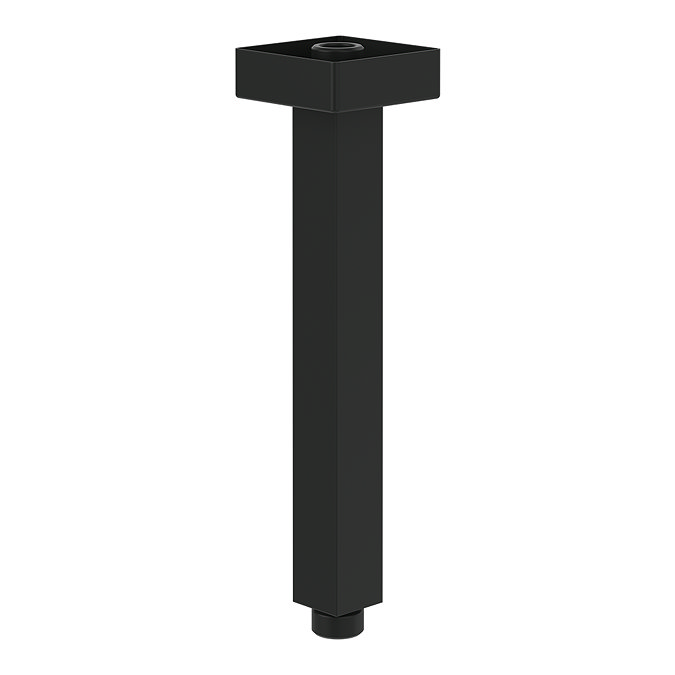 Villeroy and Boch Universal Square Vertical Shower Arm - Matt Black