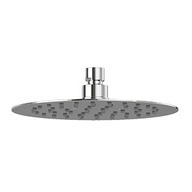 Universal Round Shower Head; Stainless Steel; 200 mm diameter; Chrome