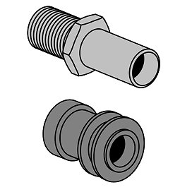 Villeroy and Boch Urinal Water Inlet Connector - 99330000 Large Image