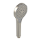 Villeroy and Boch Verve Round Shower Handset with 3 Spray Patterns - Brushed Nickel Matt