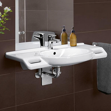Villeroy and Boch ViCare 810mm Wheelchair Accessible Washbasin - 41208001  Profile Large Image