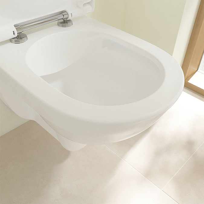 Villeroy and Boch ViCare Rimless Wall Hung Toilet + Soft Close Seat  Standard Large Image