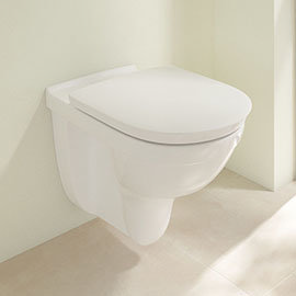 Villeroy and Boch ViCare Rimless Wall Hung Toilet + Soft Close Seat Medium Image