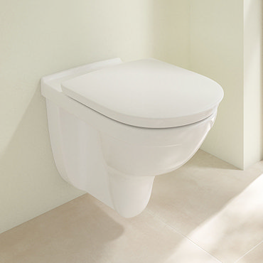 Villeroy and Boch ViCare Rimless Wall Hung Toilet + Soft Close Seat  Profile Large Image