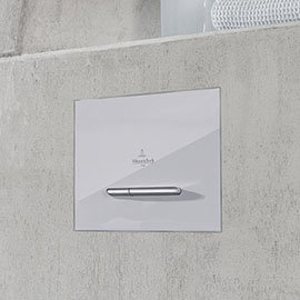 Villeroy and Boch ViConnect Brushed Chrome Dual Flush Plate - 92218069 Medium Image