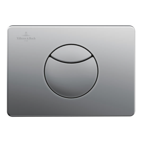 Villeroy and Boch ViConnect Brushed Chrome Dual Flush Plate - 92248569  Profile Large Image