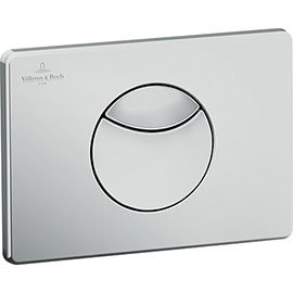 Villeroy and Boch ViConnect Brushed Chrome Dual Flush Plate - 92248569 Medium Image