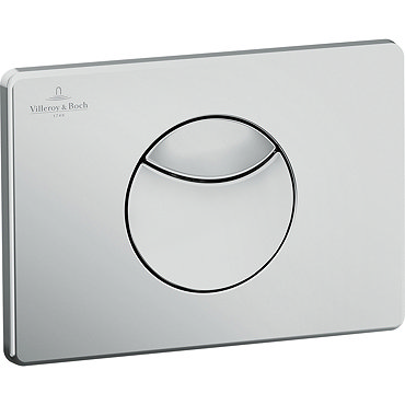 Villeroy and Boch ViConnect Brushed Chrome Dual Flush Plate - 92248569  Profile Large Image