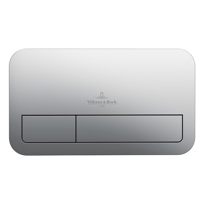 Villeroy and Boch ViConnect Brushed Chrome Dual Flush Plate - 92249069  Profile Large Image