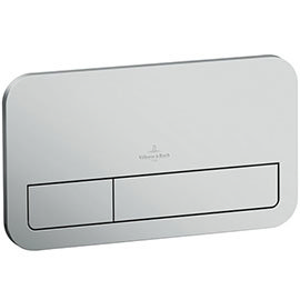 Villeroy and Boch ViConnect Brushed Chrome Dual Flush Plate - 92249069 Medium Image