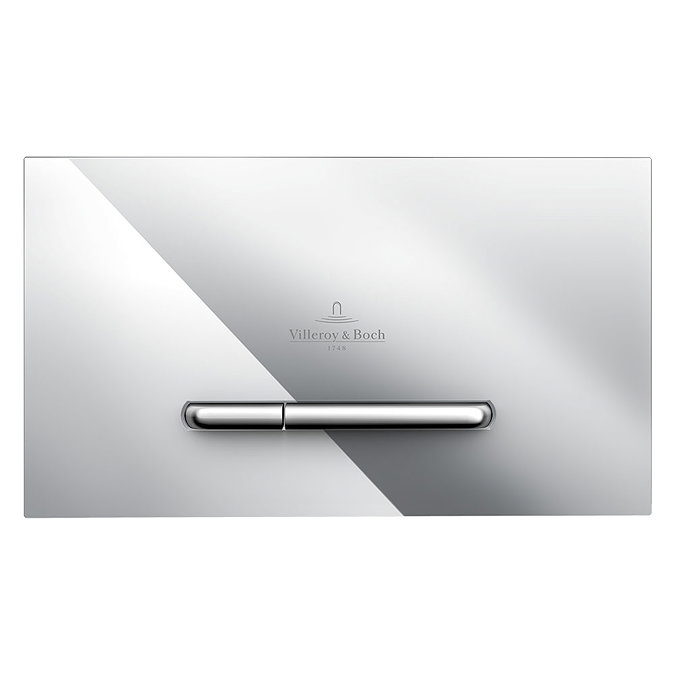 Villeroy and Boch ViConnect Chrome Dual Flush Plate - 92218061  Profile Large Image