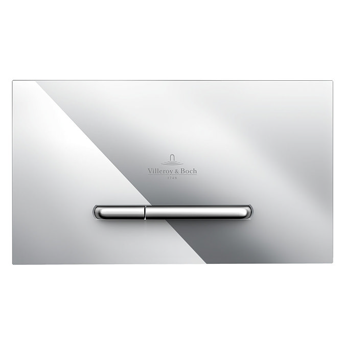 Villeroy and Boch ViConnect Chrome Dual Flush Plate - 92218061 Profile Large Image