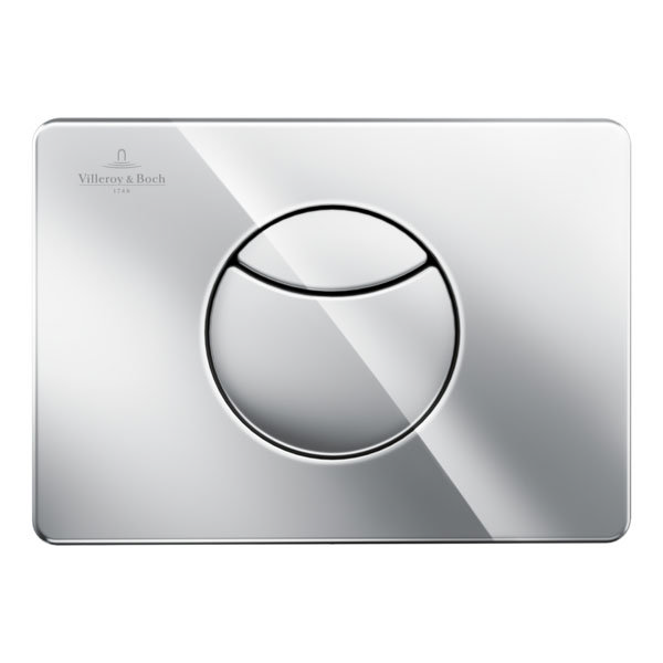 Villeroy and Boch ViConnect Chrome Dual Flush Plate - 92248561  Profile Large Image