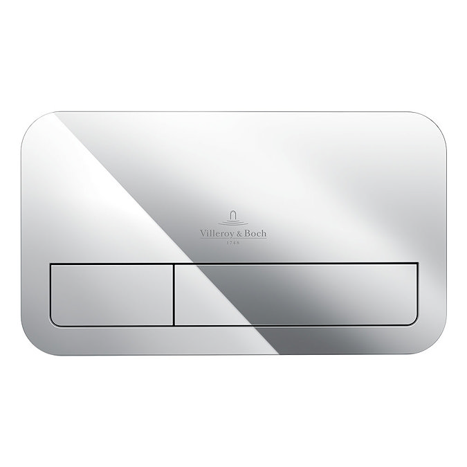 Villeroy and Boch ViConnect Chrome Dual Flush Plate - 92249061  Profile Large Image