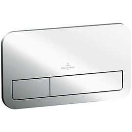 Villeroy and Boch ViConnect Chrome Dual Flush Plate - 92249061 Medium Image