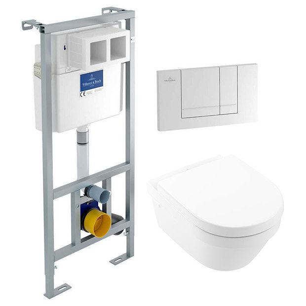 Villeroy and Boch Viconnect Pro Toilet Frame with Chrome Flush Plate ...