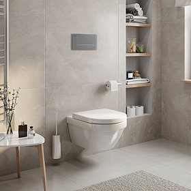 Villeroy and Boch Viconnect Pro Toilet Frame with Chrome Flush Plate + Architectura Wall Hung Toilet