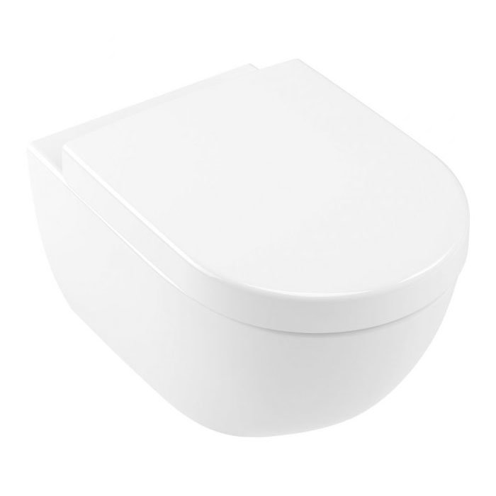 Villeroy and Boch Viconnect Pro Toilet Frame with Chrome Flush Plate + Subway 2.0 Wall Hung Toilet