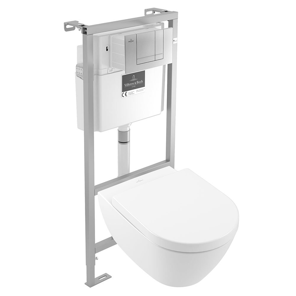 Villeroy and Boch Viconnect Pro Toilet Frame with Chrome Flush Plate ...