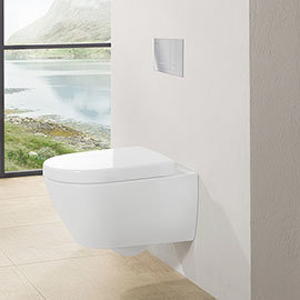 Villeroy and Boch Viconnect Pro Toilet Frame with Chrome Flush Plate + Subway 2.0 Wall Hung Toilet M