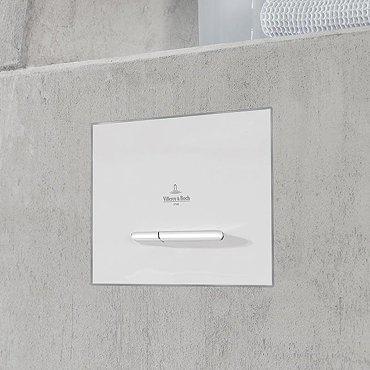 Villeroy and Boch ViConnect White Dual Flush Plate - 92218068  Profile Large Image