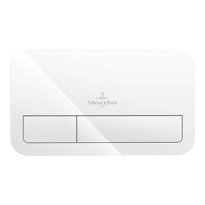 Villeroy and Boch ViConnect White Dual Flush Plate - 92249068  Profile Large Image