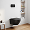 Villeroy & Boch Matt Black ViPro 2.0 Toilet Frame with Flush Plate + Subway 2.0 Wall Hung Toilet