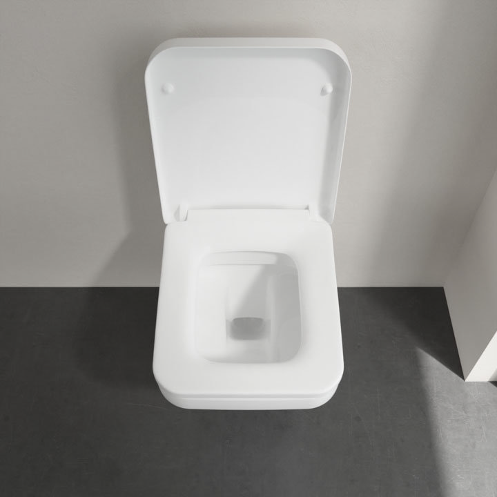 Villeroy & Boch ViPro 2.0 Toilet Frame with Chrome Flush Plate + Architectura Square Wall Hung Toilet