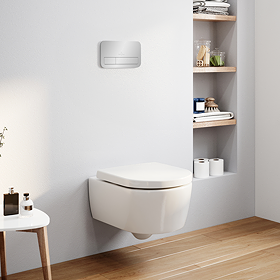 Villeroy & Boch ViPro 2.0 Toilet Frame with Chrome Flush Plate + Avento Wall Hung Toilet