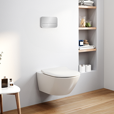 Villeroy & Boch ViPro 2.0 Toilet Frame with Chrome Flush Plate + Subway 2.0 Wall Hung Toilet